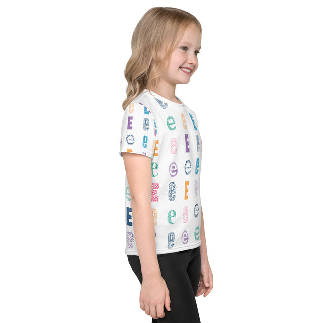 e Kids crew neck t-shirt
